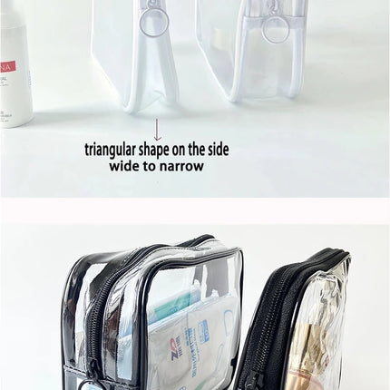 20Custom Waterproof Storage Bag Portable Cosmetic Pvc Bag  Handbag Toiletry Bag Minimalist Transparent Makeup Bag Travel Washbag