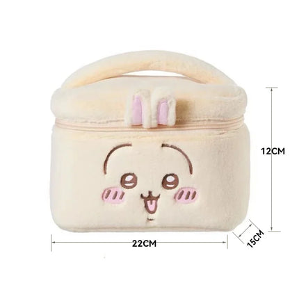 Kawaii Chiikawa Cosmetic Bag Large Capacity Multi-Pocket Design Plush Travel Toiletries Organizer Skin Care Storage Girl Gift