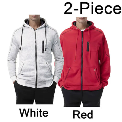 Men's Full Zip Hoodie Jacket Hooded Plain Pocket Sports Outdoor Daily Sports Hot Stamping Designer Basic Casual Sweatshirts