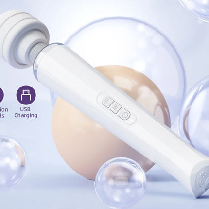 Powerful Magic Wand Vibrator for Women, Large AV Body Massager, G-Spot Clitoris Stimulator, USB Charging Adult Sex Toys for Women