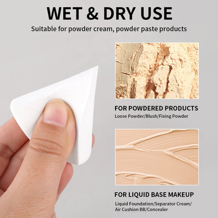 Triangle Soft Makeup Sponge 30Pcs/Set Wet and Dry Use Fan Shaped Puff Foundation Concealer Smearing Powder Puff Cosmetics Tool