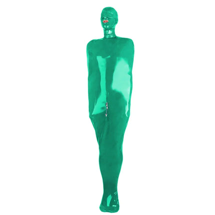 Natural & flexible adults latex bondage bag adults PVC sleeping sack open head and attached front zipper Fetish Rubber Suit