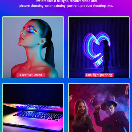 LUXCEO Q508A RGB Photography Light LED Handheld Video Tube 3000K-6000K Rechargeable Battery Studio Photo Lamp for Youtube TikTok