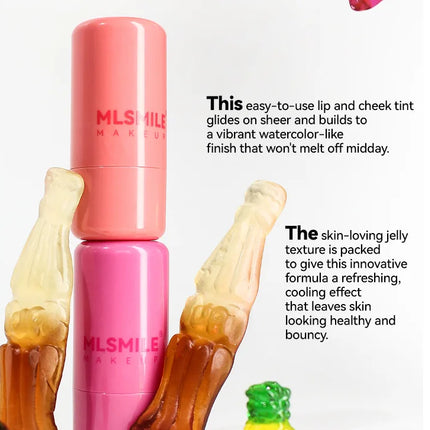 3-in-1 Jelly Powder Blusher Moisturized Long Lasting Matte 4 Color Facial Contour Rouge Brighten Lip Tin Makeup Stick