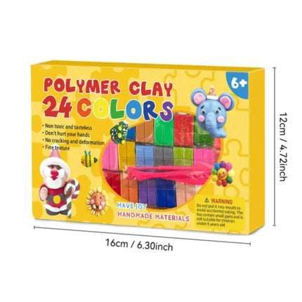 New 24/32 Colors Polymer Clay Blocks DIY with Tools Oven Bake Clay Lightweight Colorful Molding Plasticine