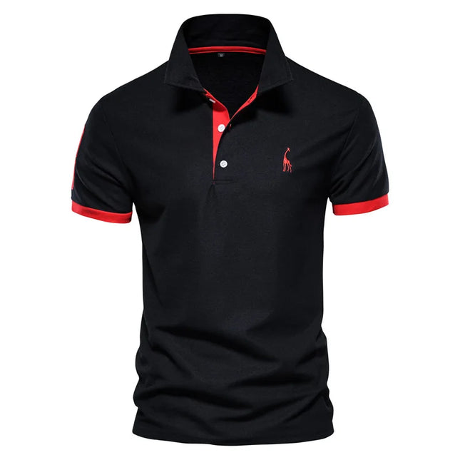 S-5XL New Summer Style Men's POLO Shirts Cotton, Solid Color, Sporty Lapel Design, Fashionable Casual Short-Sleeved T-Shirts-T02