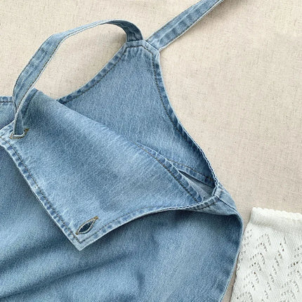2025 New Baby Boy Girl Romper Cowboy Sleeveless Jumpsuit Toddler Baby Boy Girl Romper Solid Color Boy Casual Costume Baby Romper