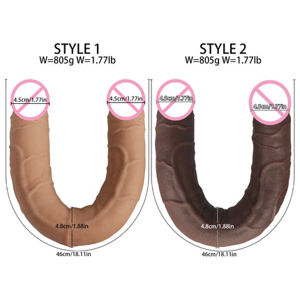 Silicone Double Headed Dildo Strap On Thick Penis Masturbator Big Cock Adult Lesbian Sex Toys Anal Dildo Vaginal Anus Stimulator
