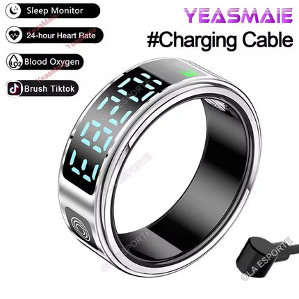 New LED Display Screen Smart Ring 2026 Men Women Heart Rate Sleep Monitoring GPS Motion Real Time IP68+5ATM Waterproof Smartring