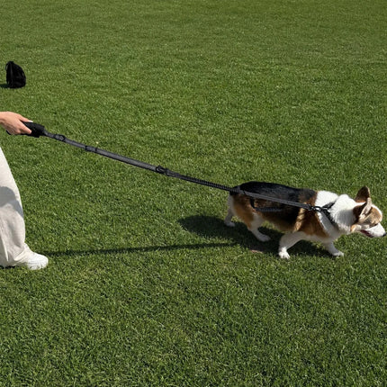 Tactical Dog Leash Heavy Duty for Medium Large Dogs Strong Bungee No Pull Dog Leash with Padded Double Handle and Car Seatbelt