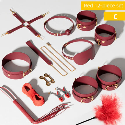 Premium BDSM Bondage Kit for Couples Bed Restraints Women's Bandage Slave Collars Obedience Adult Erotic Accessories