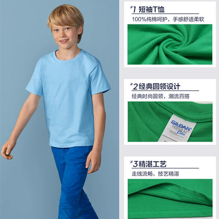 Customize Kid's Top Tee 100% Cotton T-shirts Your Own Design Brand Logo Printing Clothing Custom Crewneck T-Shirts For Children