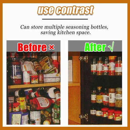 2/4pcs Kitchen Storage Rack Seasoning Jar Storage Rack Simple Bottle Clip Wall Mount Spice Bottle Stand 5 Hole Ingredient Holder