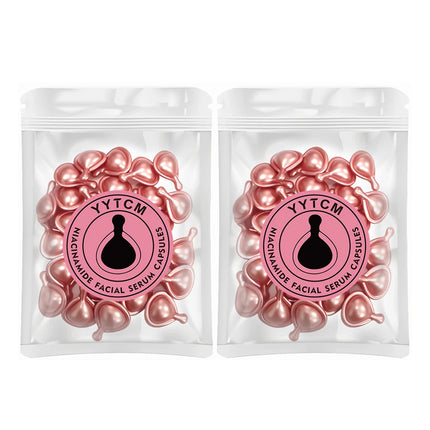Niacinamide Facial Essence Capsules, Containing Retinol, Olive Fruit Oil, Gardenia Extract, Brighten Skin Tone, Moisturize and Hydrate, and Smooth and Refine Skin (0.5Gx30 Capsules)/Bag