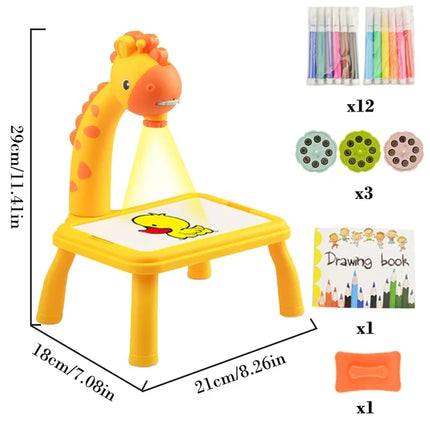 Baby Projection Drawing Board Childrens Early Education Art Drawing Toys Cultivate Kids Interest Study Puzzle Painting Toys Gift