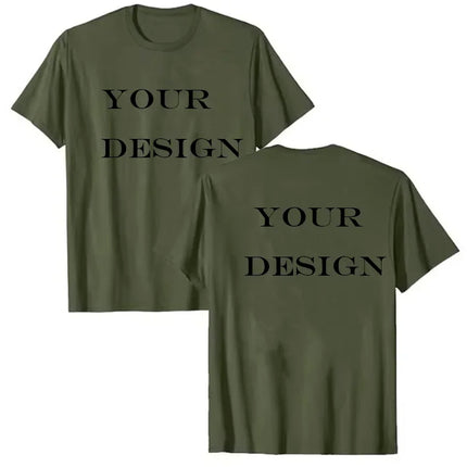 Unisex Cotton Tshirt Customized Printed Fashion T Shirt Harajuku Top DIY Your Like Photo or Logo T-shirt Fashion Custom Top