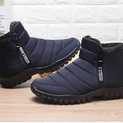 Winter shoes Men's sneakers Warm Cotton Zipper Snow Ankle Boots, Autumncasual shoes  Waterproof Snow Boots free shiping shoe