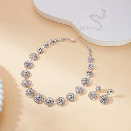 Luxury Bridal Pearl Jewelry Sets for Women Silver Color Crystal Leaf Necklace Earrings Wedding Prom Party Accessories 2026 Trend