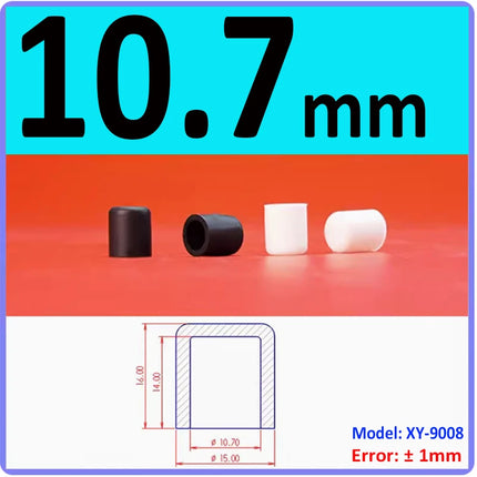 White/Black Silicone Rubber Round Caps Protection Gasket Dust Seal End Cover Caps For Pipe Bolt Furniture 3mm-78.5mm