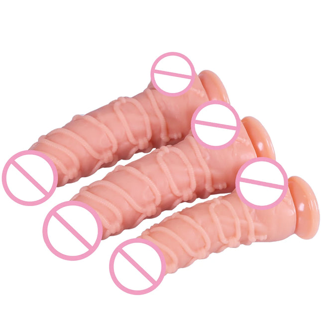 Rope Bondage Dildo Strap On Thick Penis Masturbator Adult Toys Big Cock Anal Dildo Vaginal Stimulation Women Sex Toys Sex Shop