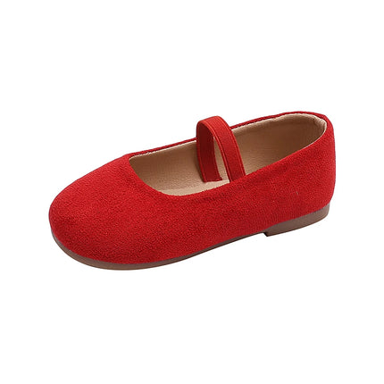 New Girl Dresses Casual Shoes Simple Fashion Children Leather Shoes Solid Color Spring Autumn Kids Princess Ballet Flat Shoes