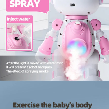 Remote‑Controlled Walking Dancing Robot Toy, LED Light Rechargeable Play Toy for Teen Boys Holiday Gifts