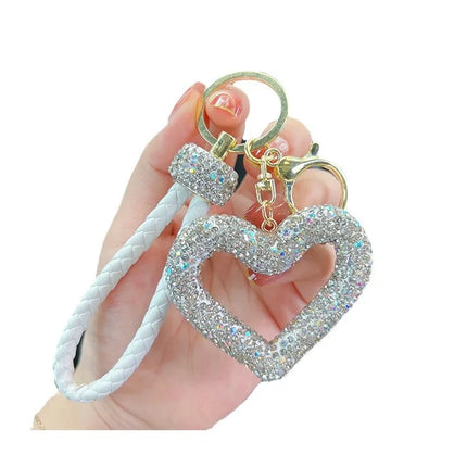 1pc Trendy Pink Heart Keychain for Woman with Cute Charm, Decorative Accessory for Keys, Bags & Backpacks Gift