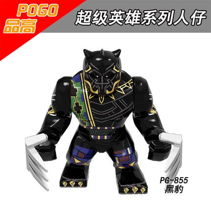 Building blocks, Marvel superheroes, assembled dolls, Spider Man, Iron Man, Venom, Shark, Deadpool, DIY gifts, children's toys
