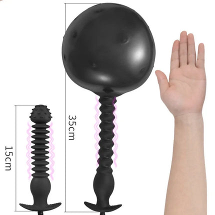 Gas Charging Ass Orgasmic Dilatation Inflatable Anal Beads Plug Speculum Buttplug Prostate Stimulator Anus Masturbador Masculino