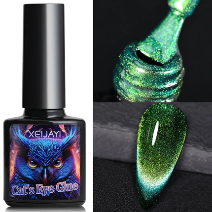 10ml Flamingo Red Magnetic Cat eye Gel Gemstone Glitter Cat Eye Gel Polish Semi-permanent UV LED Cateye Nail Varnish Manicure#GY