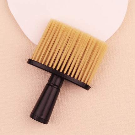 1 hair brush neck hair brush black soft cleaning facial brush suitable for hairdressers and household，Special for real hair wigs