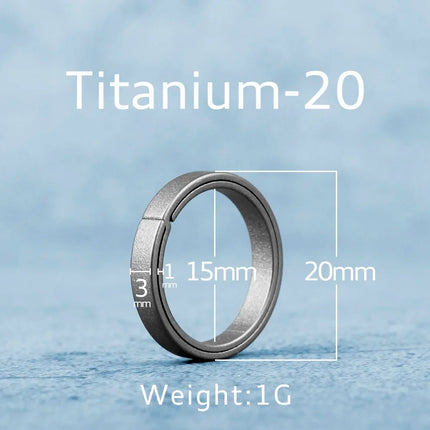 Black Titanium Keyring Car Men Flat Key Chain Rings Holder Lightweight EDC ARC Keychain Buckle for Accessories Gadgets Wholesale