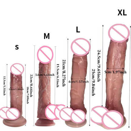 Wearable Realistic Double Silicone Anal Butt Plug Big Dildo Masturbator Huge Penis with Suction Cup Adult Sex Toys  for Women18+