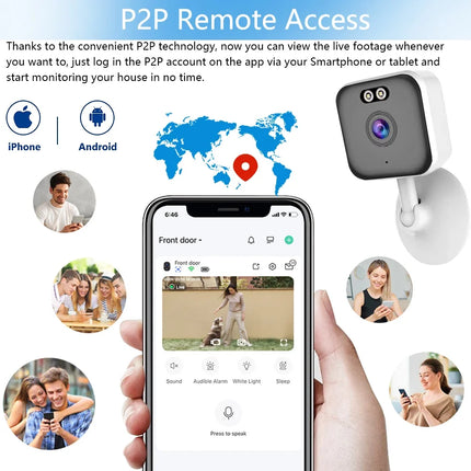 5MP Tuya Smart Mini WiFi IP Camera Indoor Wireless Compact Camera Home Security Two-Way Audio CCTV Surveillance Block Camera