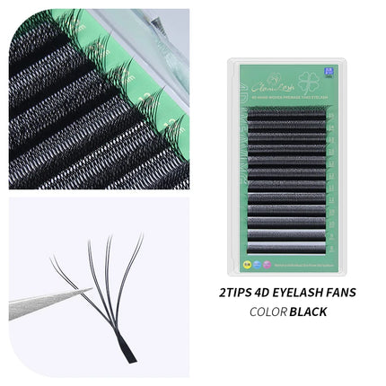 GLAMLASH 4D5D W Style Flower Lash Premade Volume Fans Eyelash Extension Natural Soft Light Lash W Shaped
