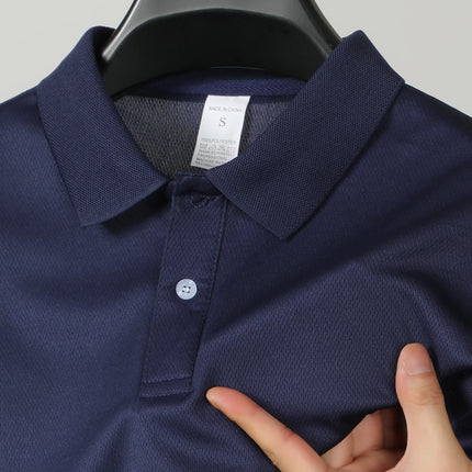 High-end polo shirt, outdoor casual solid color T-shirt, quick-drying golf shirt, lightweight breathable top, unisex T-shirt sle
