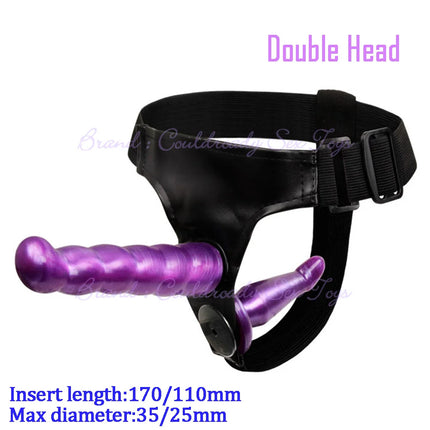 Soft Lesbian Strapon Harness Double Dildo Silicone Strap on Cock Realistic Penis Adult Sex Toys for Woman Intimate Products