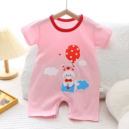 2025 Infant Toddler Crawling Clothes Cotton Summer Boys Girls Thin Male Baby Female Short-sleeved Romper suit Children's Onesie