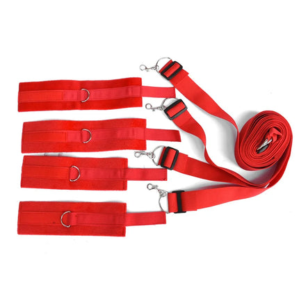 Bed BDSM Kit Set Sex Toy Handcuffs for Couple Woman Adult Supplies BDSM Restraints Bed Bondage Rope Sexual Handcuffs Sexy Game