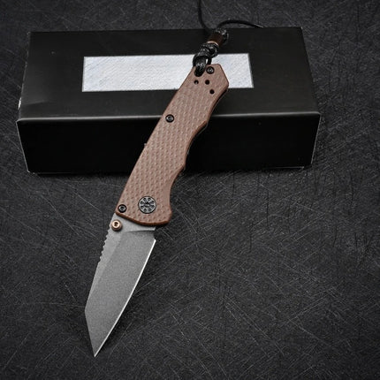 High-Quality BM 290 Outdoor Folding Knife D2 Steel Blade with Nylon Fiber Handle Camping Fishing Hiking Multi-Functional Tool