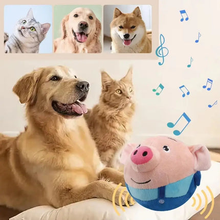 Shake Bouncing Jump Balls USB Rechargeable Music Vibration Electronic Pet Dog Toy Electronic Singing