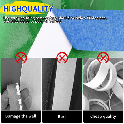 10/20/50m Blue Painters Tape for Painting, Edges, Trim, Ceilings - Masking for DIY Paint Projects - Residue-Free Paint Tape
