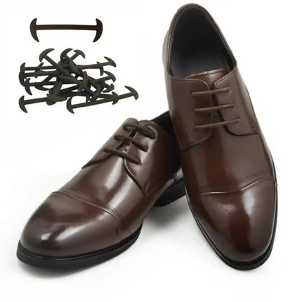 3 Colors 12Pcs/set Lazy No Tie Shoelaces for Men Women Leather Shoes Elastic Silicone Shoe lace Suitable High Quality