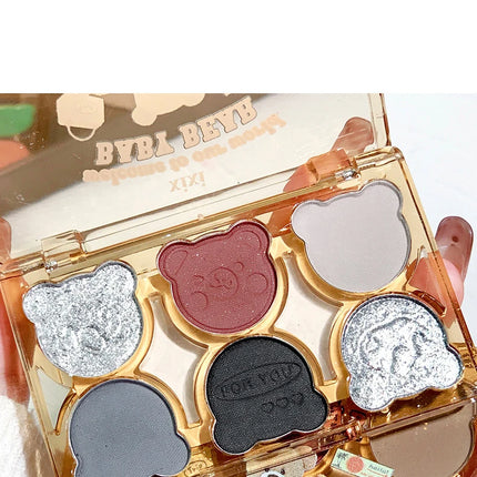 6 Colors Eye Shadow Palette Iris Purple Glitter Pearly Eyeshadow Palette Fashion Korean Shiny Eye Shadow Charming Eye Makeup