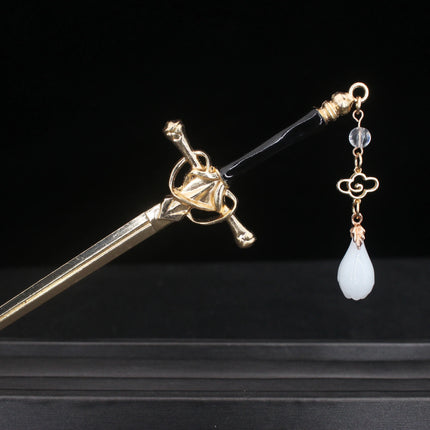New Punk Metal Sword Hair Stick Chinese Simple Hair Pins for Women DIY Chopstick Hairstyle Design Tools Jewelry Accessories Gift