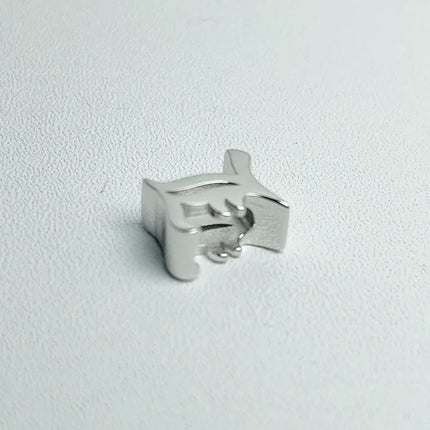 Unique Real 925 Sterling Silver Old English Letter A-Z Initial Charm Pendant For Women Girls Men Spiriti Jewelry Gift For Friend