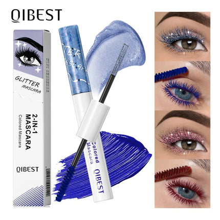 Double Head 2 IN 1 Mascara Silk Fiber Lash Mascara Volume Waterproof Lasting Non-Smudging Thick Thin Curling Mascara Eyes Makeup