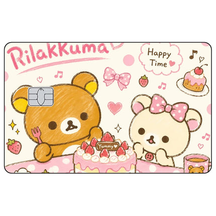 Cartoon Cute Credit Card Skin Stickers Rilakkuma Matte Sticker for VISA JCB MasterCard and Other IC Bank Card Decoration