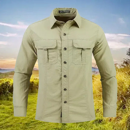 Lightweight Breathable Shirt Tactical Multifunctional Shirt Outdoor Long-Sleeved Work Shirt Breathable Sports Sun Protection