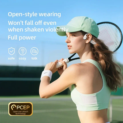 POLVCDG X9 Bone Conduction Swimming Earphones 32G IPX8 Waterproof Open Swimming Running Bicycle Earphones Ear Hanging Earphones